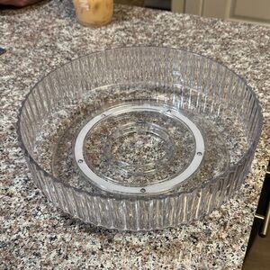 Clear Ribbed Plastic organizer